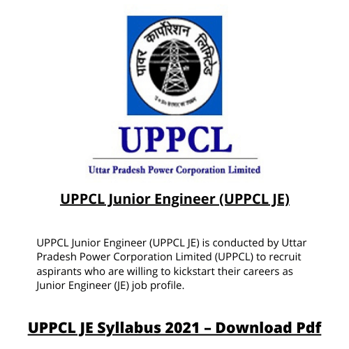 UPPCL Junior Engineer (UPPCL JE)