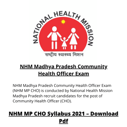 NHM Madhya Pradesh Community Health Officer Exam