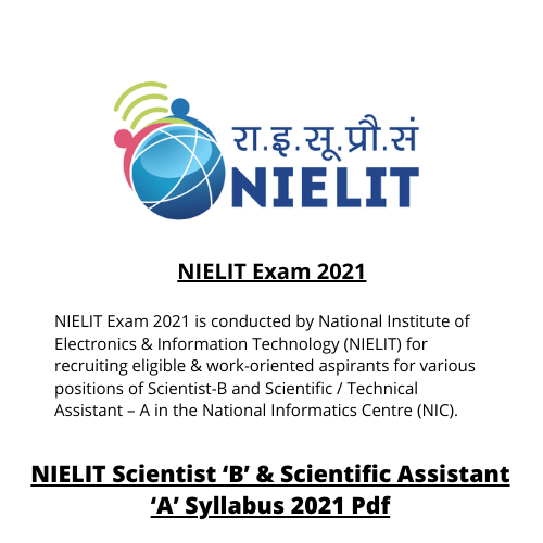 NIELIT Exam 2021