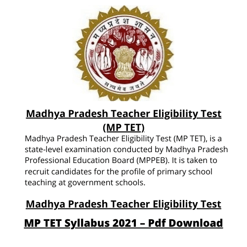 Madhya Pradesh Teacher Eligibility Test