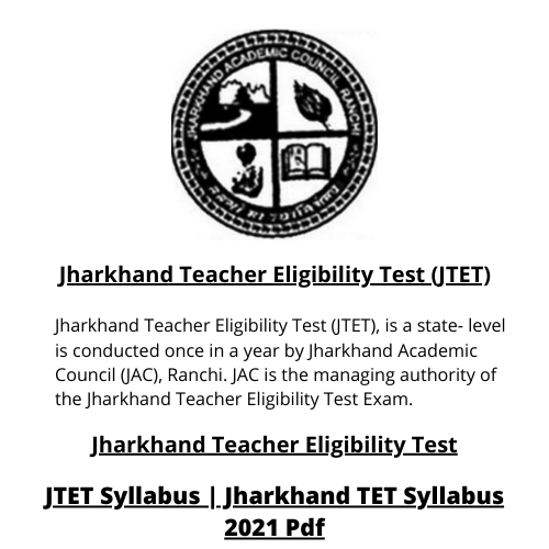 Jharkhand Teacher Eligibility Test