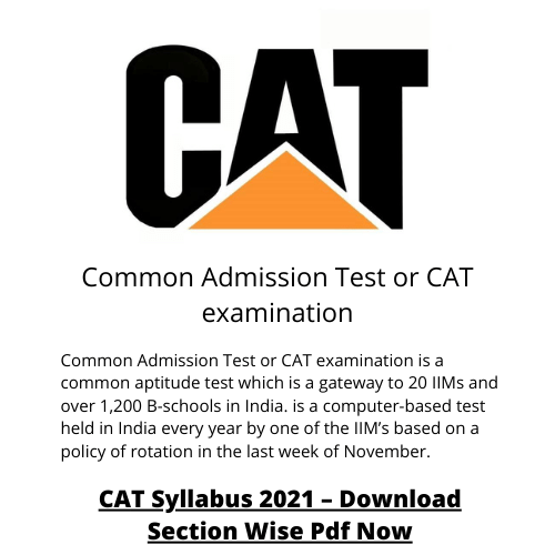 Common Admission Test or CAT examination