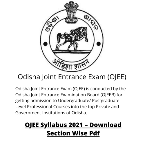 Odisha Joint Entrance Exam (OJEE)