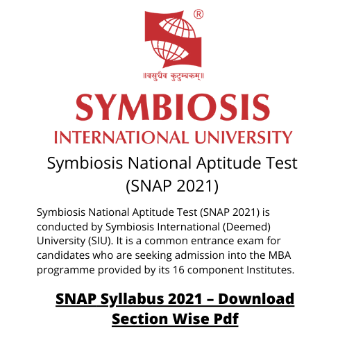 Symbiosis National Aptitude Test (SNAP 2021)