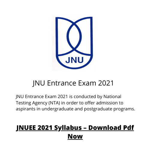 JNU Entrance Exam 2021