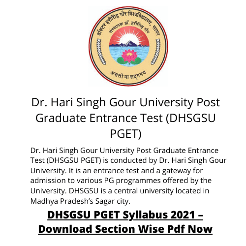 Dr. Hari Singh Gour University Post Graduate Entrance Test (DHSGSU PGET)