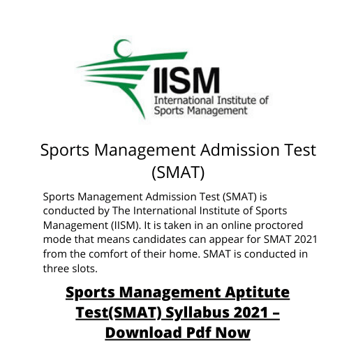 Sports Management Admission Test (SMAT)