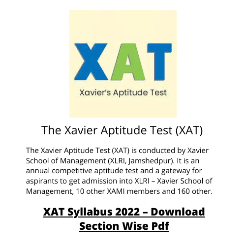 The Xavier Aptitude Test (XAT)