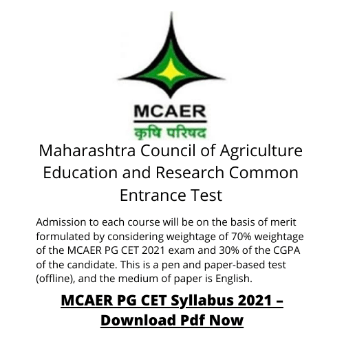 Maharashtra Council of Agriculture Education and Research Common Entrance Test