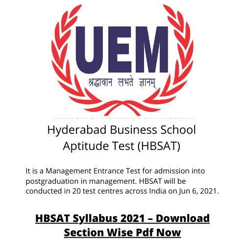 Hyderabad Business School Aptitude Test (HBSAT)