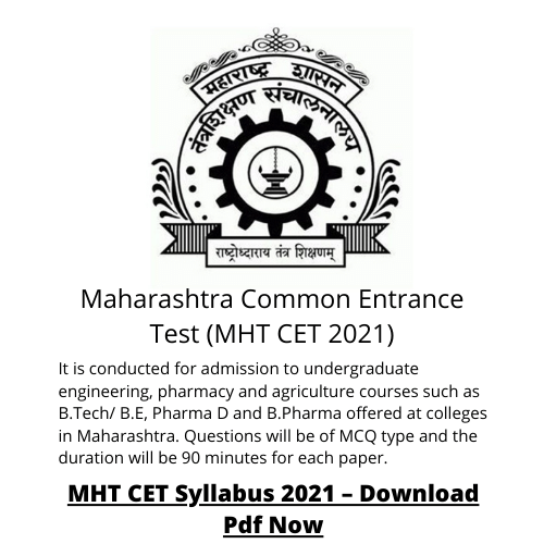 Maharashtra Common Entrance Test (MHT CET 2021)