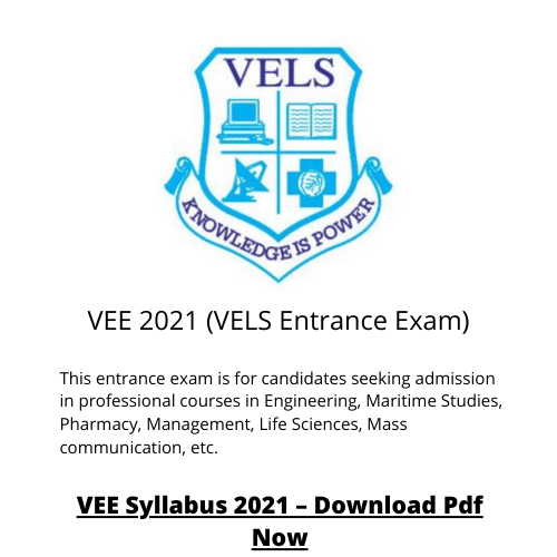 VEE 2021 (VELS Entrance Exam)