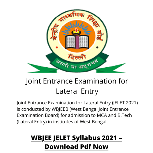 Joint Entrance Examination for Lateral Entry